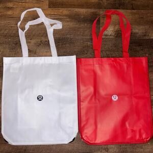 Lululemon reusable shopping bags (lot of 2) 17x14x6.5